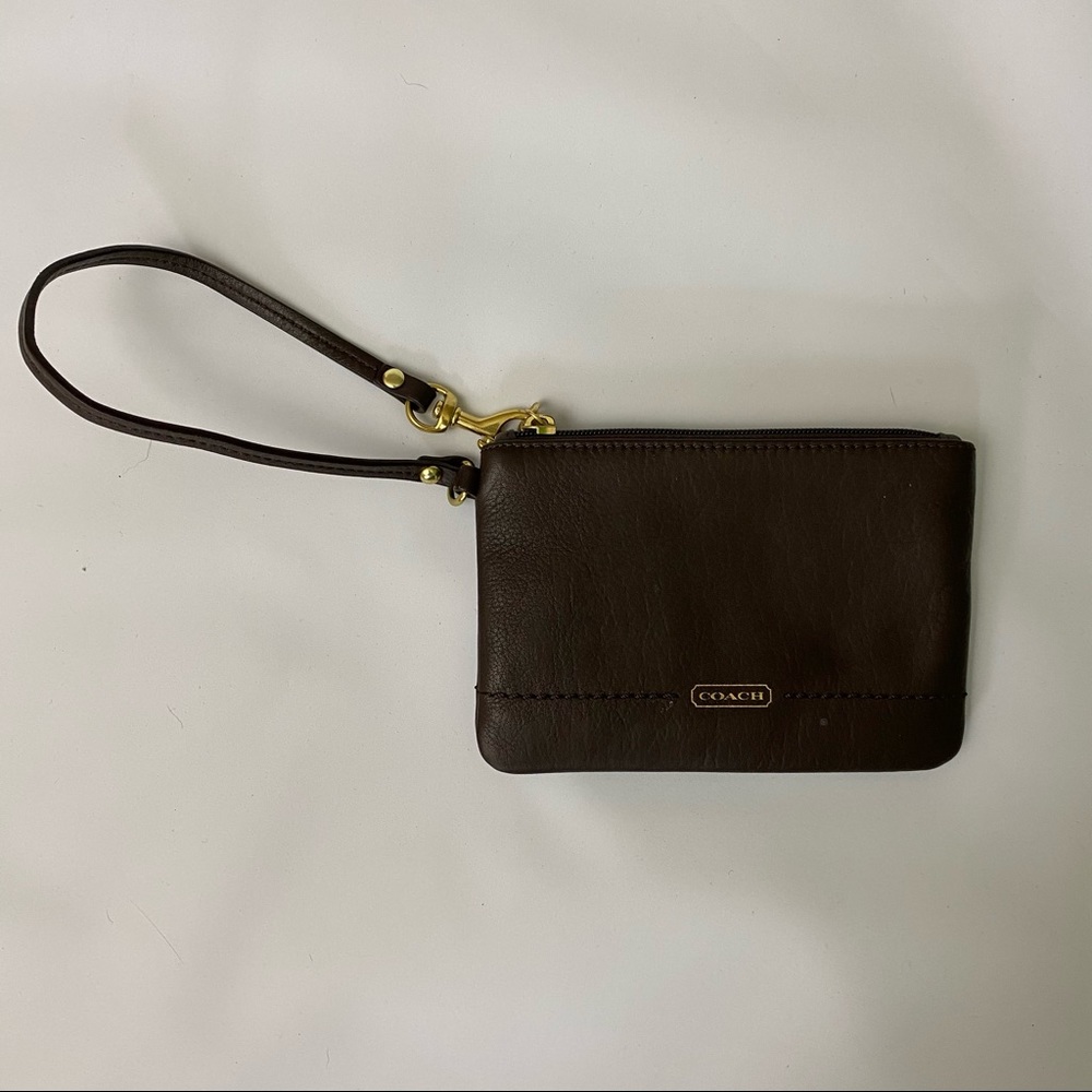 Coach leather wristlet